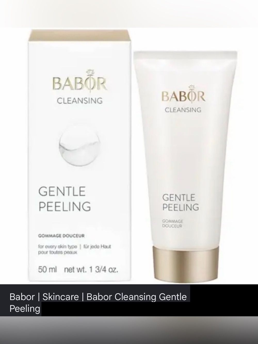 NWT BABOR Cleansing Gentle Peeling Exfoliating For Every Skin Type, 50 mL, NWT